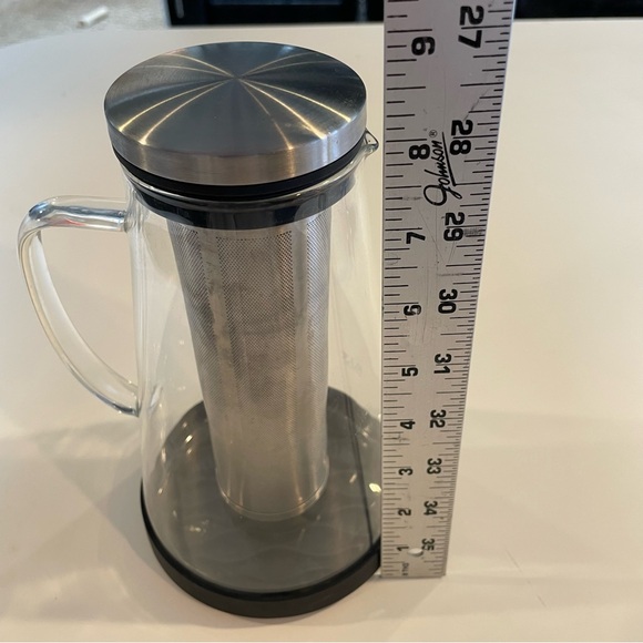 RJ3 Ovalware Airtight Cold Brew Iced Coffee Maker 1.0L + Ice Tea Pot Glass 4 Cup - Picture 5 of 14